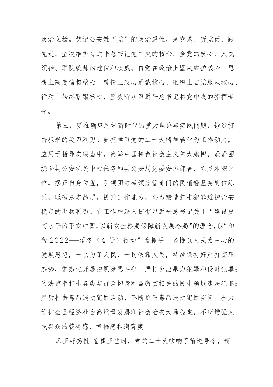 公安局长学习二十大精神心得体会.docx_第2页