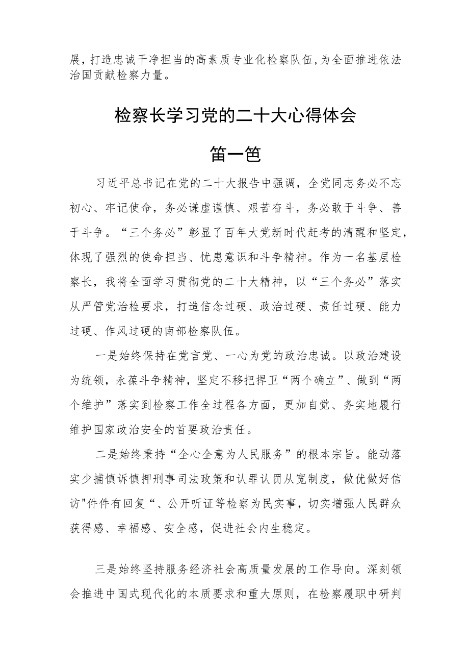 检察长学习党的二十大心得体会四篇.docx_第2页