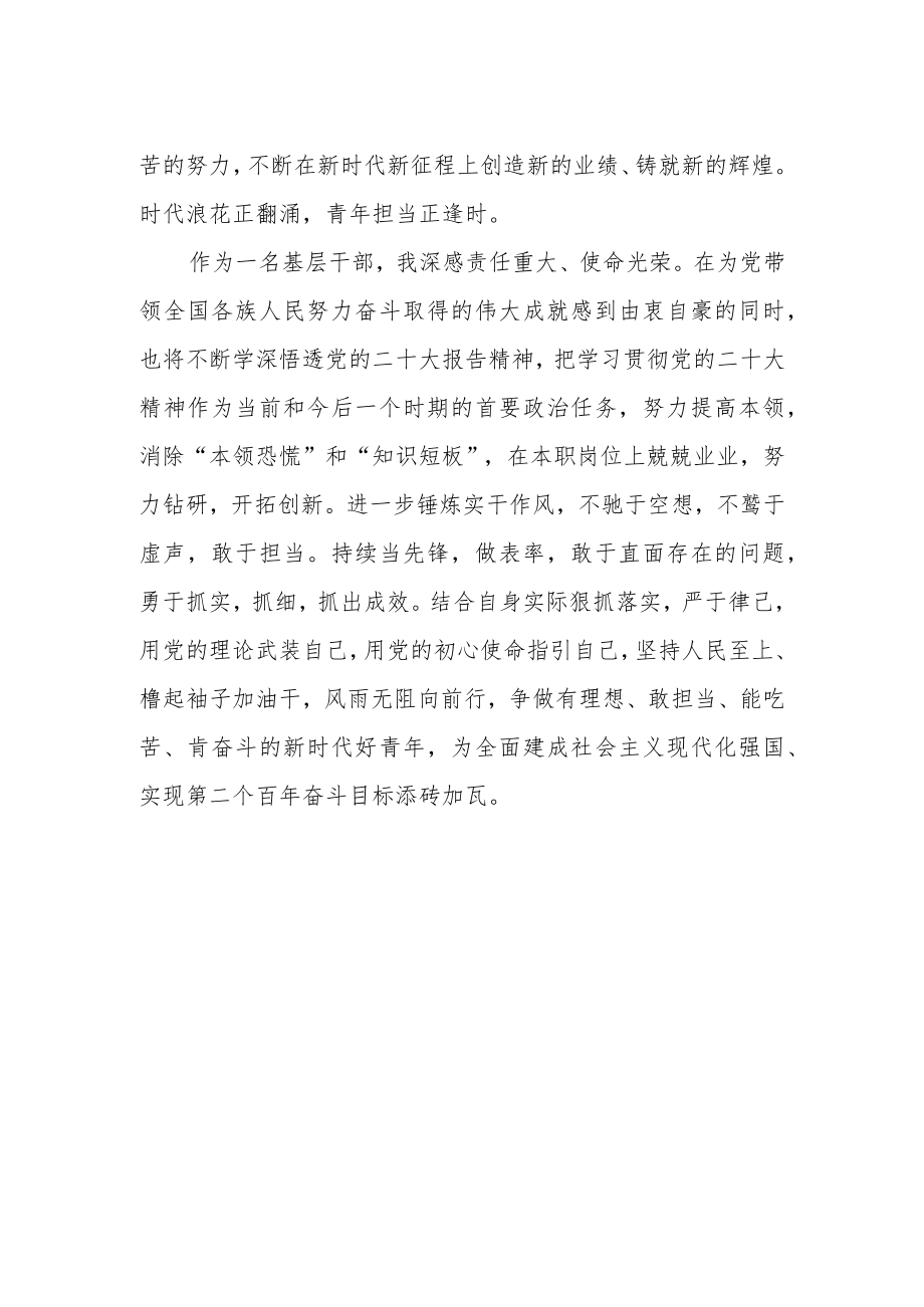 基层干部学习党的二十大精神心得体会.docx_第2页