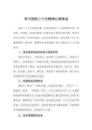 小学教师学习贯彻党的二十大精神心得感受八篇.docx