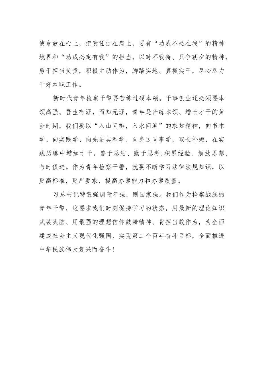 青年检察干警学习党的二十大精神心得.docx_第2页