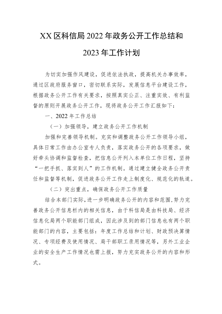 2022年政务公开工作总结及2023年工作计划汇编（12篇）.docx_第3页