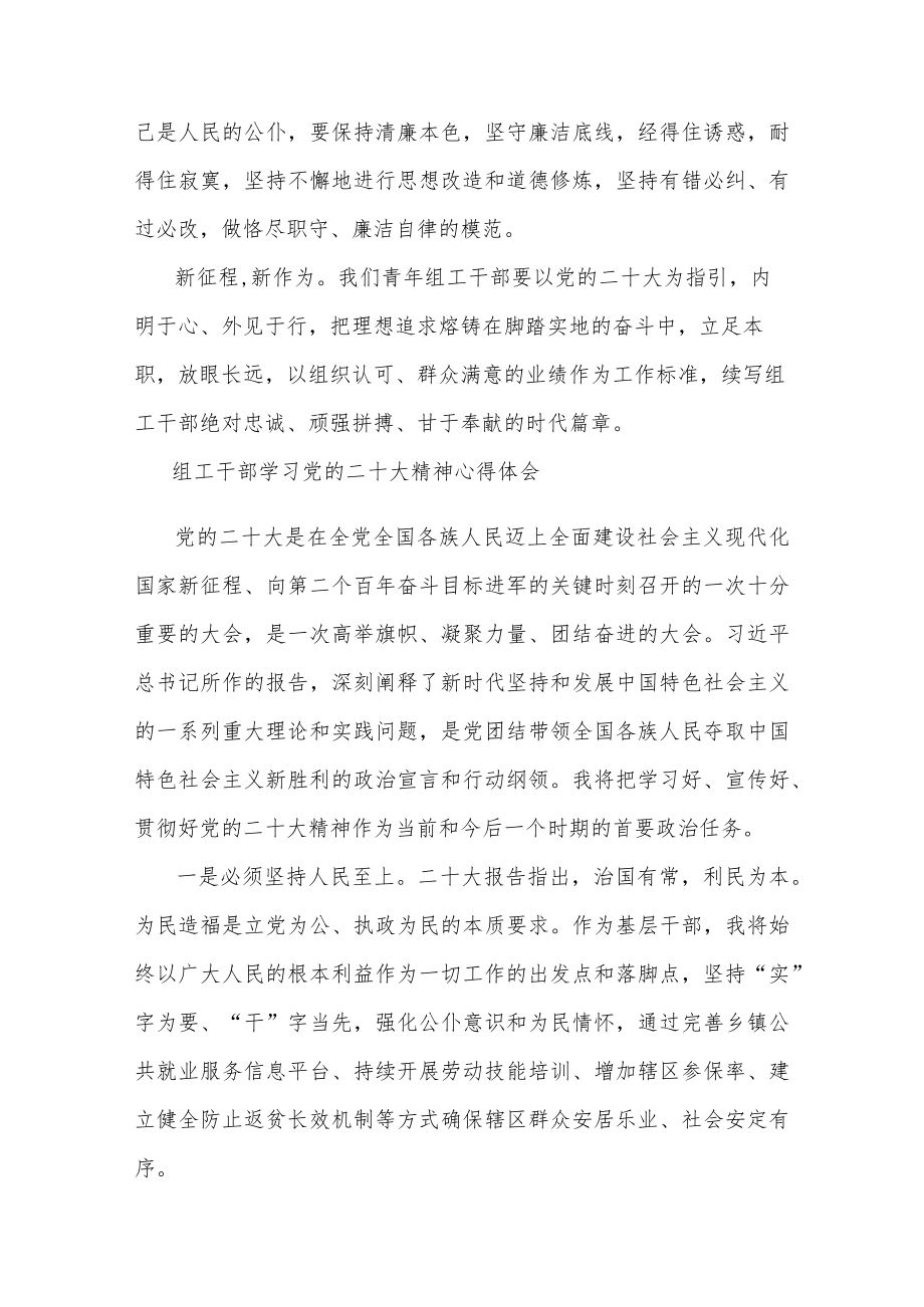 组工干部学习贯彻党的二十大精神3篇心得体会.docx_第3页