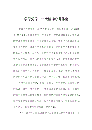 小学教师学习贯彻党的二十大精神心得体会（15篇）.docx