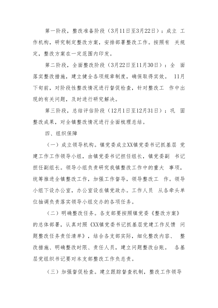 XX镇党委书记抓基层党建工作反馈意见整改方案.docx_第2页