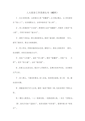 (40例)人大政协工作类排比句.docx