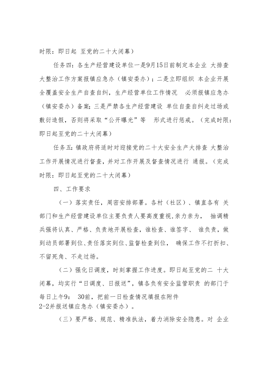 XX镇迎接党的二十大安全生产大排查大整治工作方案.docx_第3页