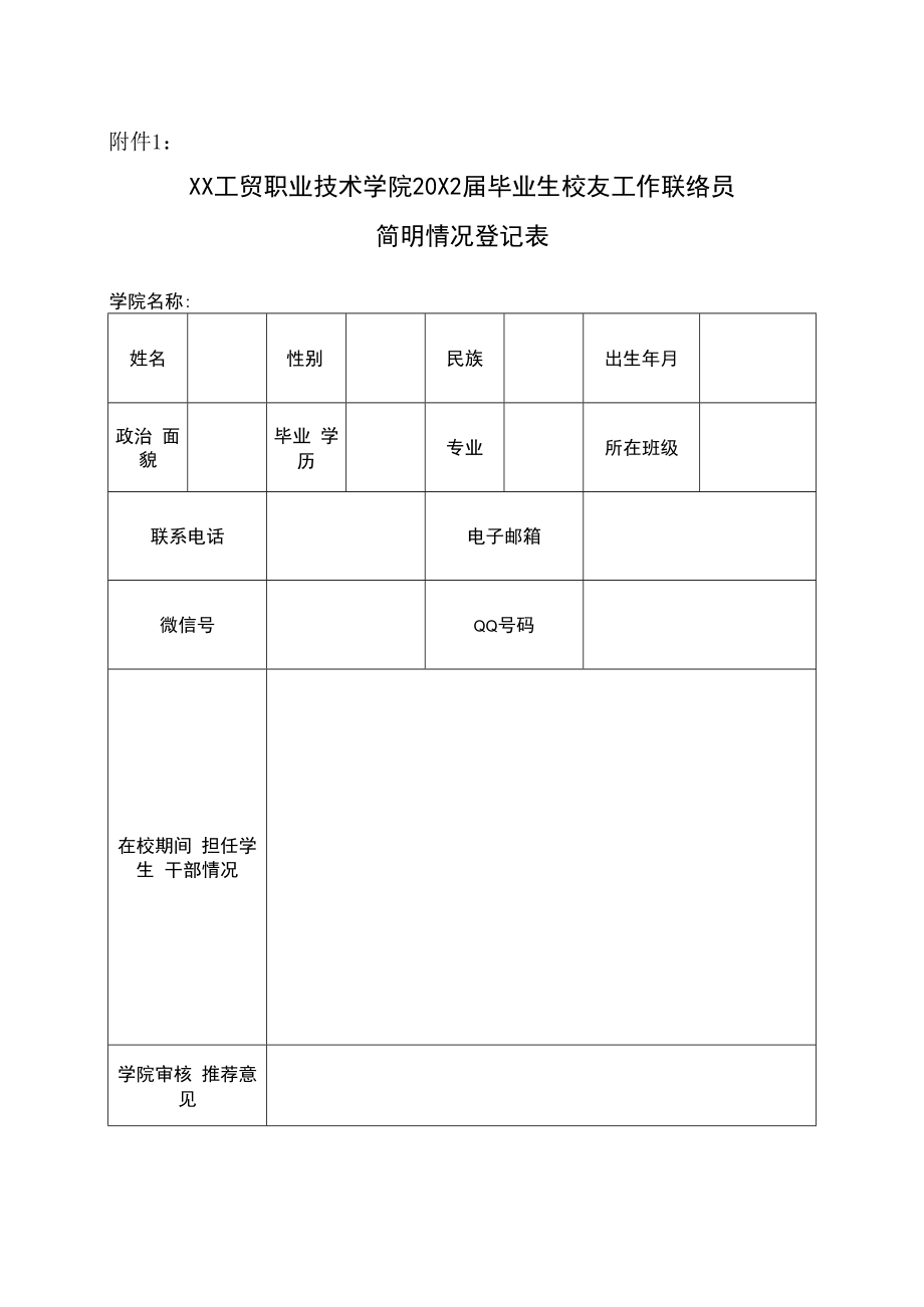 XX工贸职业技术学院关于选聘20X2届毕业生校友工作联络员的通知.docx_第3页