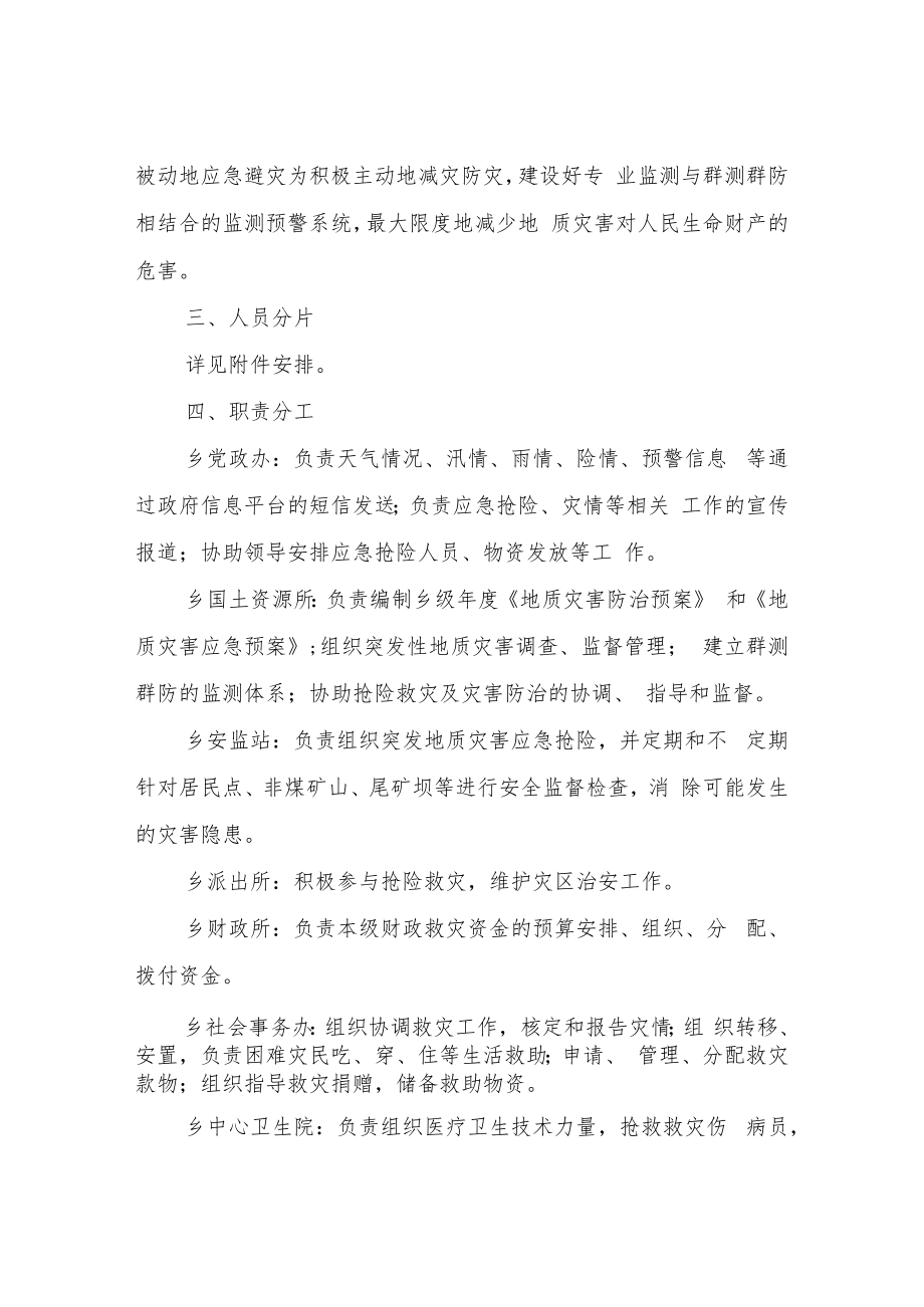 XX乡地质灾害防治应急工作网格化管理实施方案.docx_第2页