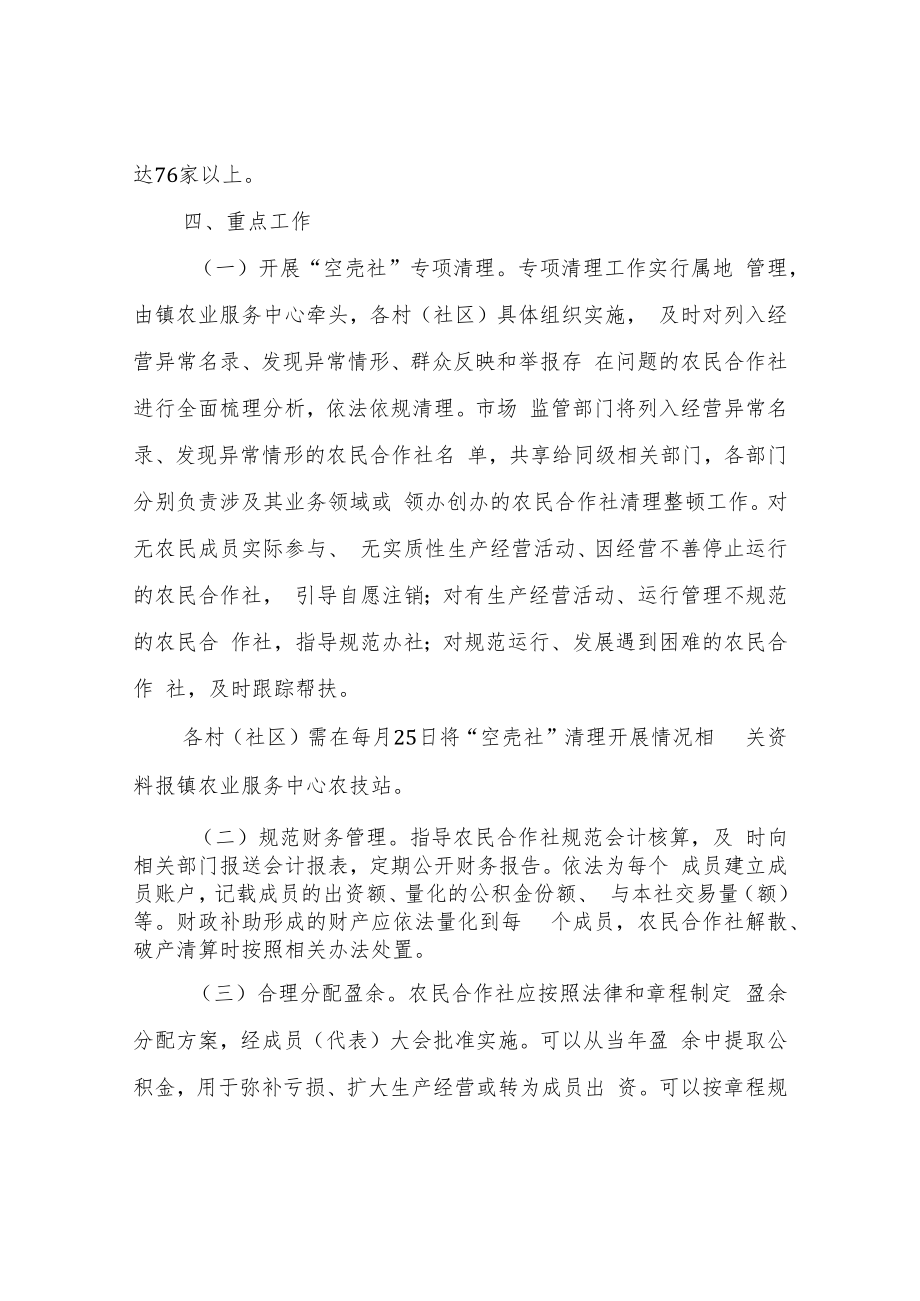 XX镇2022年开展农民专业合作社规范提升工作实施方案.docx_第3页