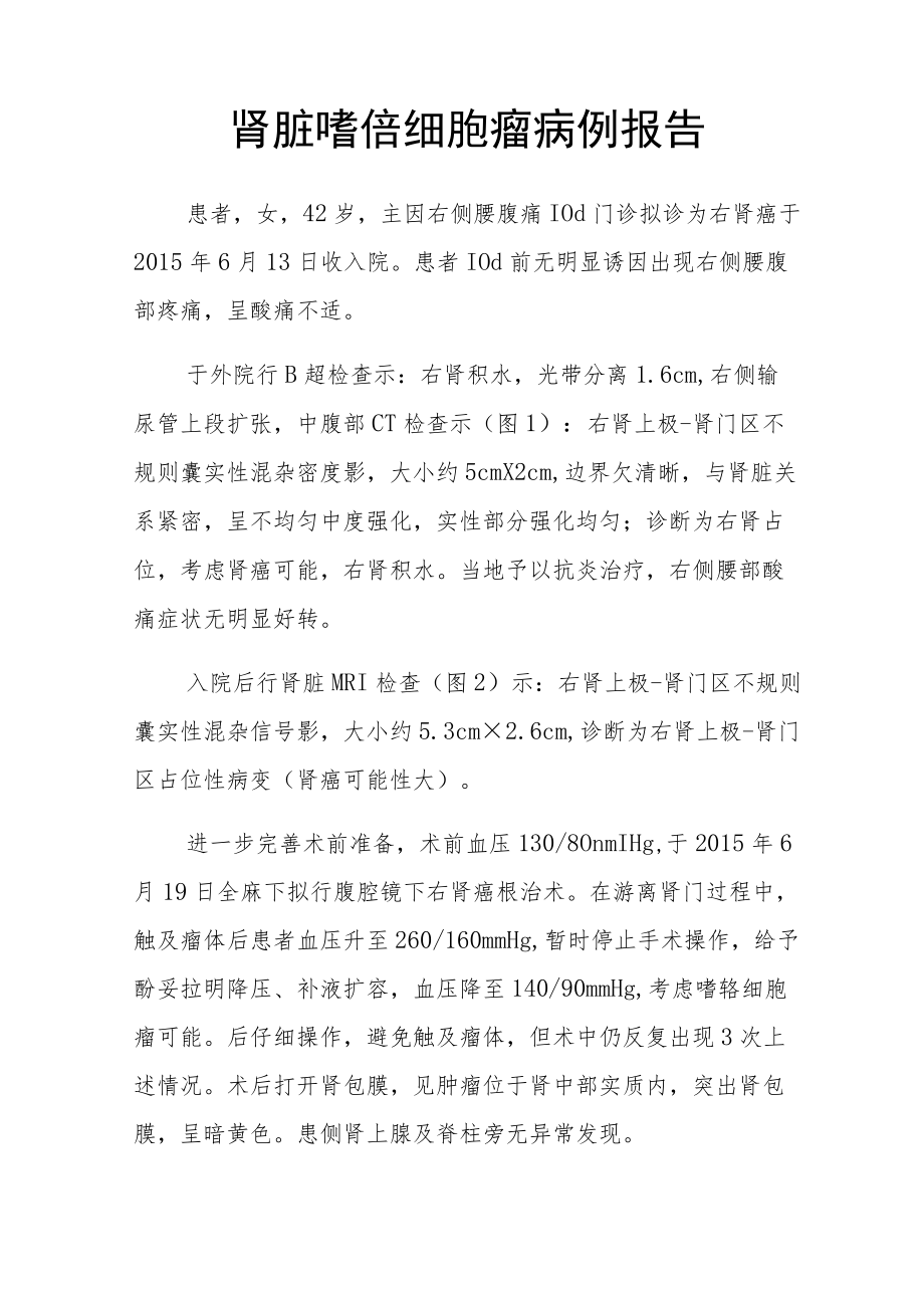 外科医师副主任（主任）医师病例分析专题报告（肾脏嗜铬细胞瘤）.docx_第2页