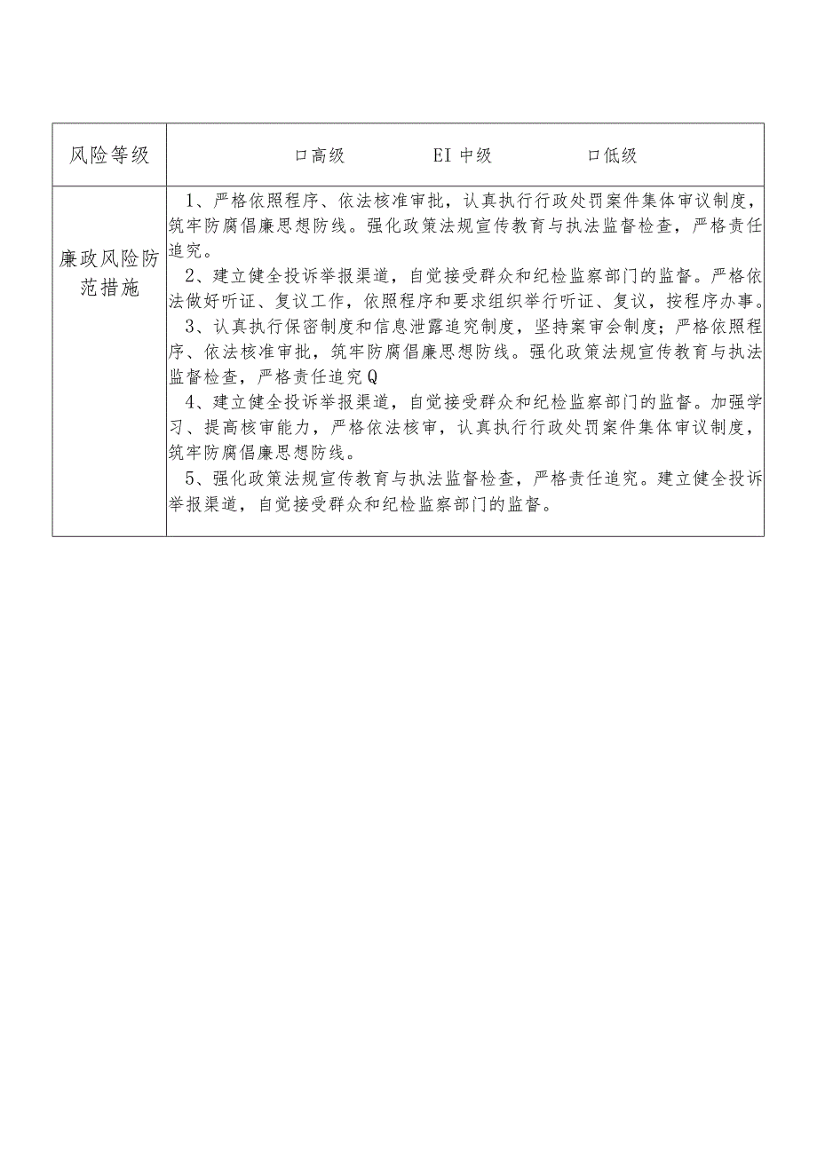 X县住房和城乡建设部门政策法规监督股干部个人岗位廉政风险点排查登记表.docx_第2页