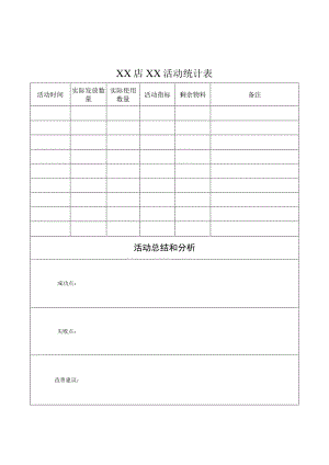 XX店XX活动统计表.docx