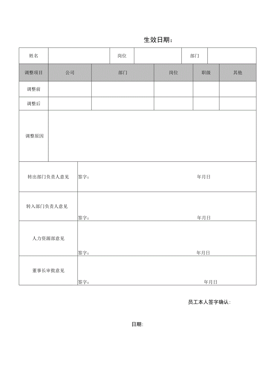 员工调岗审批单.docx_第1页