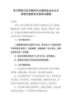 主题教育支部培训提纲.docx