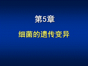 第05章细菌的遗传变异.ppt