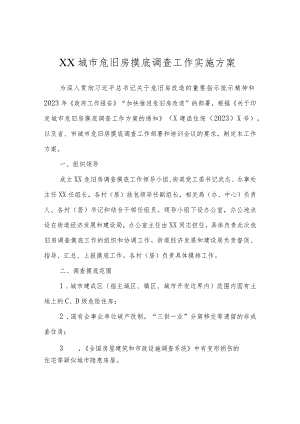 XX城市危旧房摸底调查工作实施方案.docx