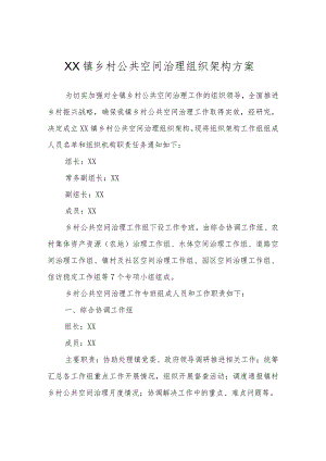 XX镇乡村公共空间治理组织架构方案.docx