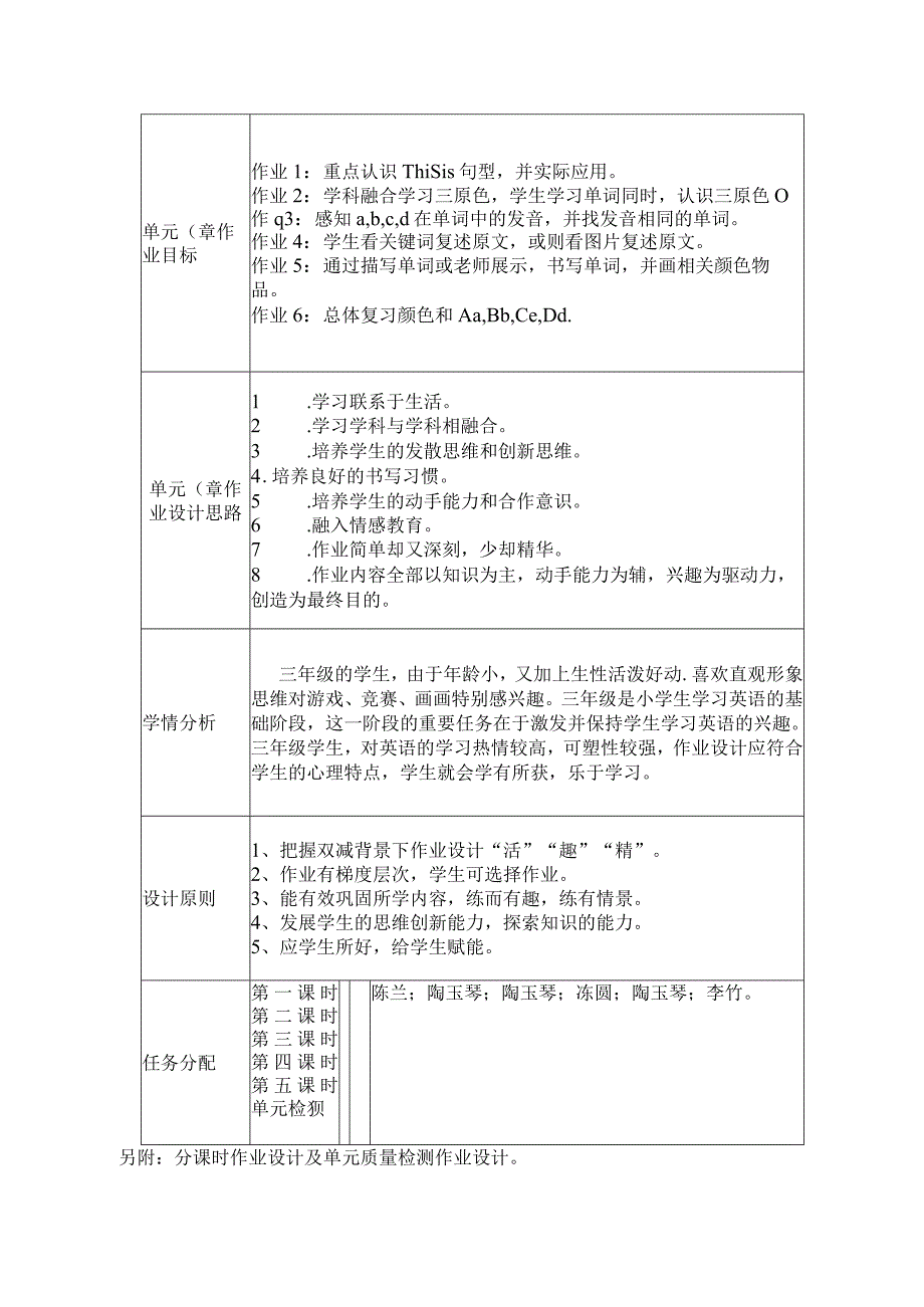 Unit Two Colours单元作业设计.docx_第2页