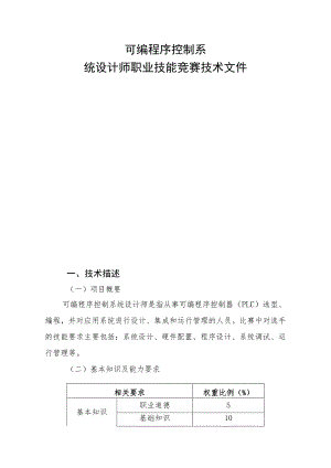 可编程序控制系统设计师职业技能竞赛技术文件.docx