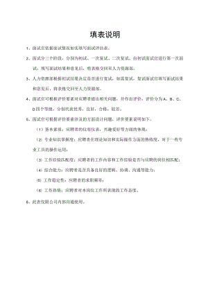 填表说明（标准模版）.docx