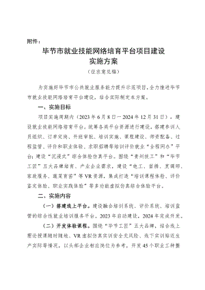 公共就业服务能力提升示范项目系列实施方案（征求意见稿）.docx