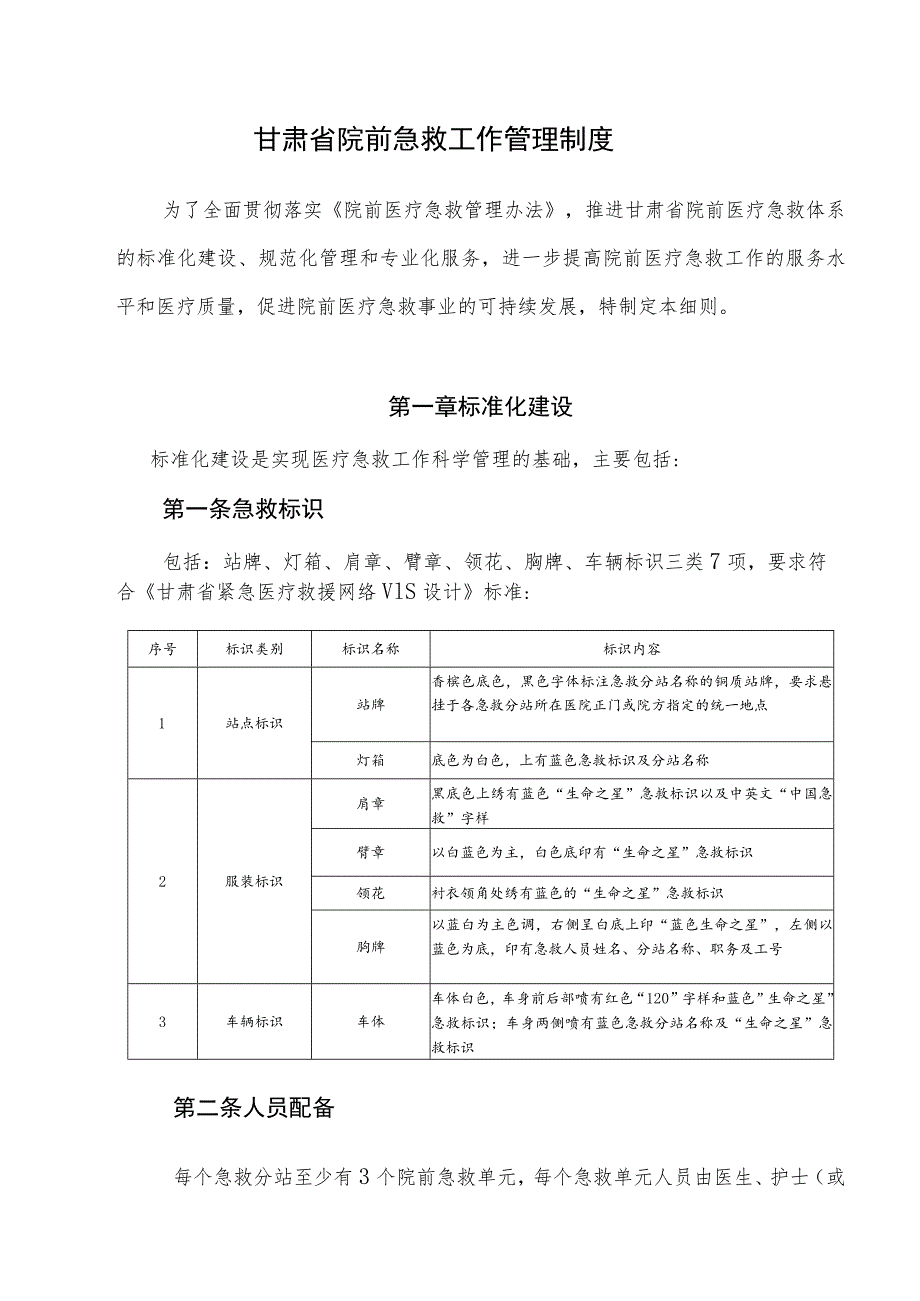 甘肃省院前急救工作管理制度.docx_第1页