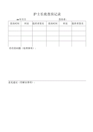 护士长夜查房记录.docx