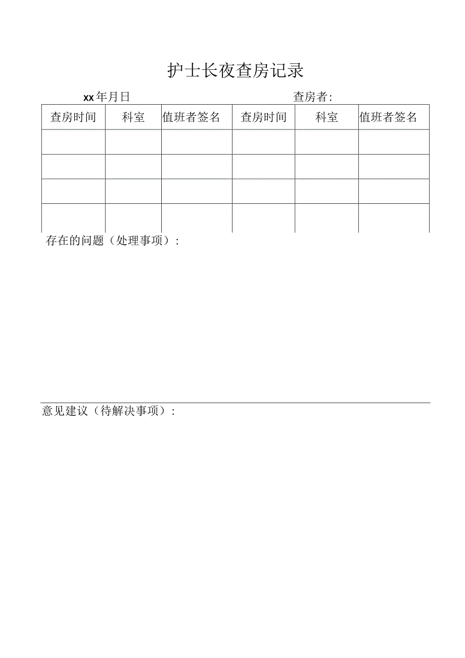 护士长夜查房记录.docx_第1页