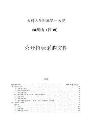 医科大学附属第一医院0#柴油（国Ⅵ）项目招标文件.docx