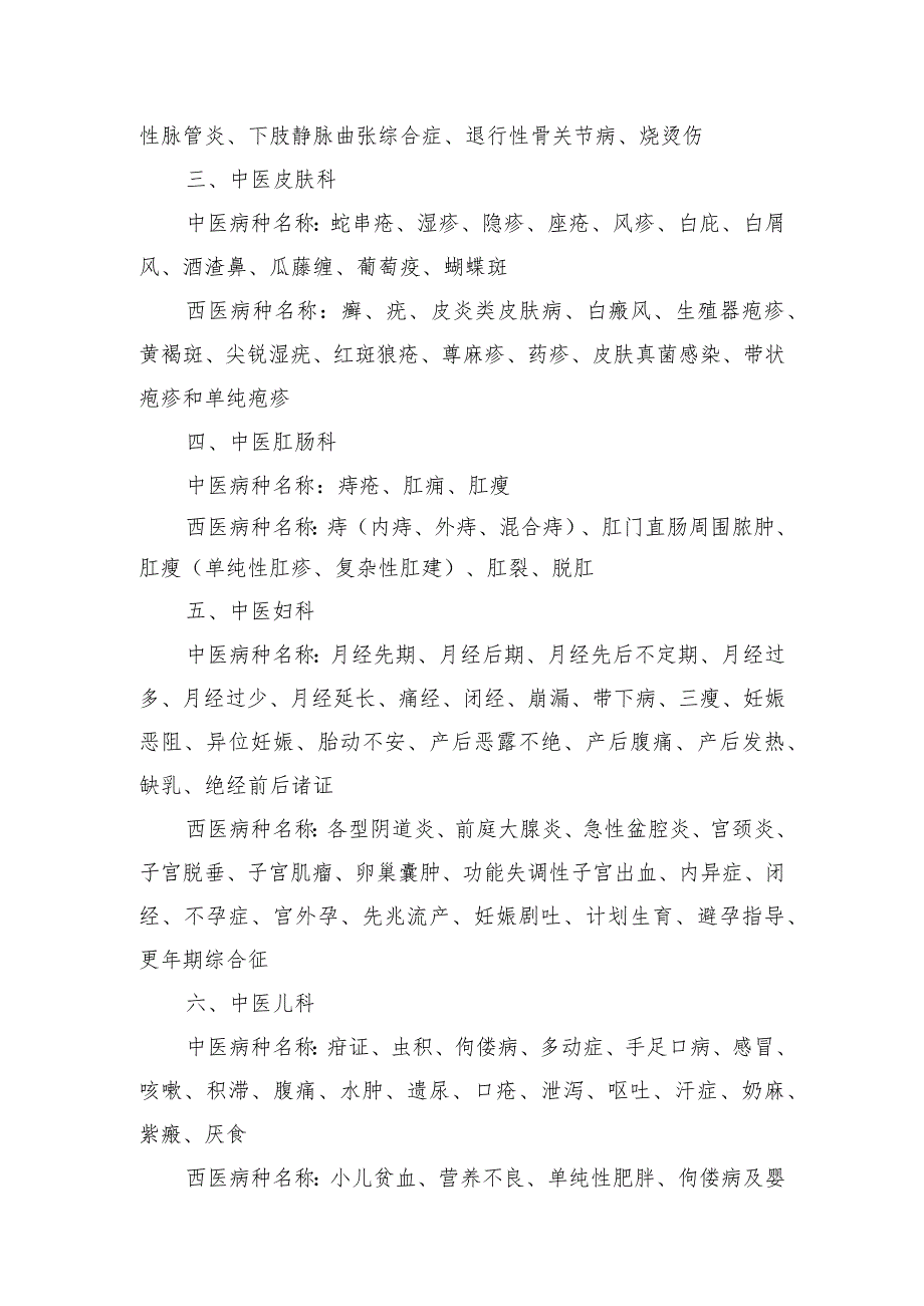 中医类别全科医生规范化培…养基地）收治常见病种名称.docx_第3页