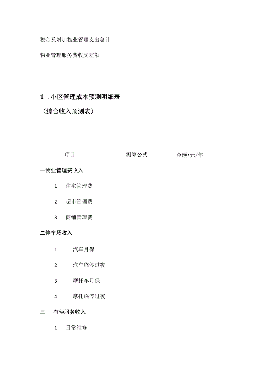 某物业管理收支预算汇总表全套.docx_第2页