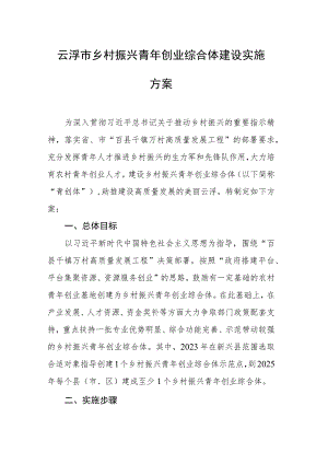 云浮市乡村振兴青年创业综合体建设实施方案.docx