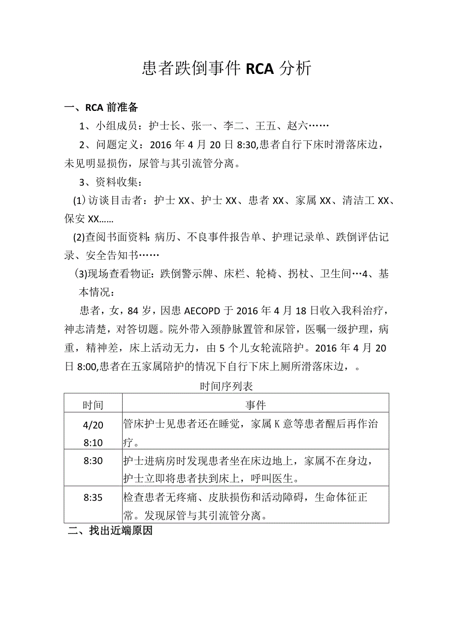 患者跌倒事件RCA分析.docx_第1页