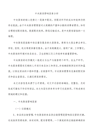 中央厨房影响因素分析.docx