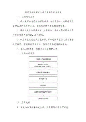 街道卫生院突发公共卫生事件应急预案.docx