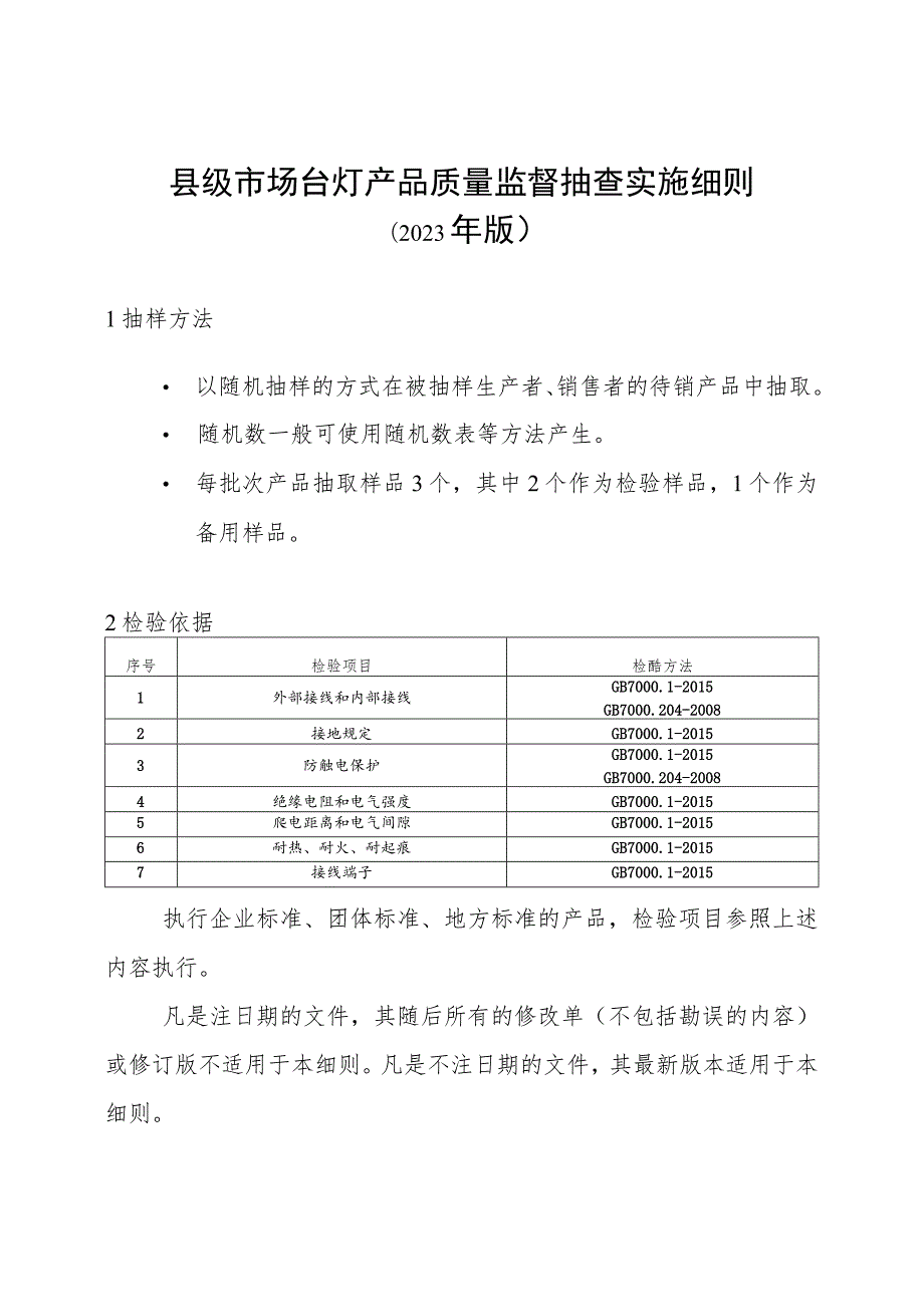 【精品范文】2023版县级市场台灯产品质量监督抽查实施细则.docx_第1页