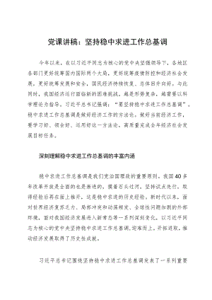 讲稿：坚持稳中求进工作总基调.docx