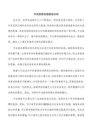 中央厨房实施路径分析.docx