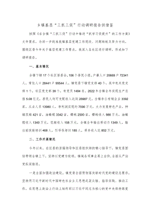 乡镇基层“三抓三促”行动调研报告供借鉴.docx