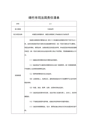 绵竹市司法局责任清单.docx