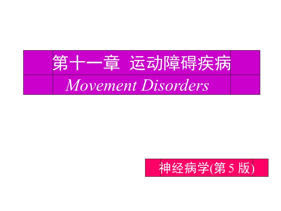 第11章运动障碍性疾病.ppt_第1页