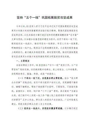 巩固拓展脱贫攻坚成果典型经验材料.docx