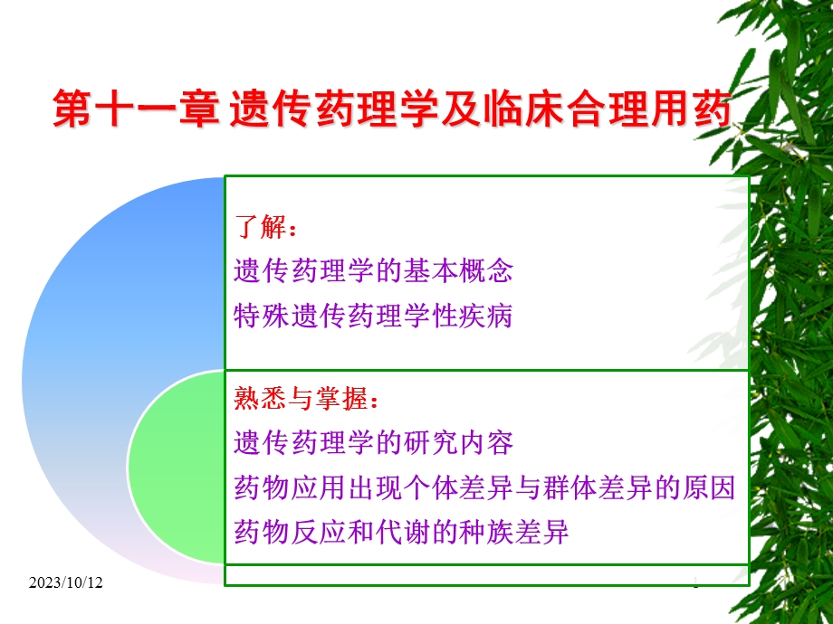 第11章遗传药理学与临床合理用药.ppt_第1页