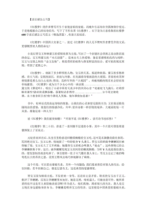 红楼梦600字读后感怎么写范文.docx