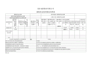 XX电影股份有限公司募集资金使用情况对照表.docx