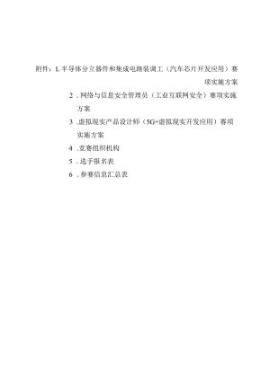 半导体分立器件和集成电路装调工、网络与信息安全管理员、虚拟现实产品设计师赛项实施方案.docx