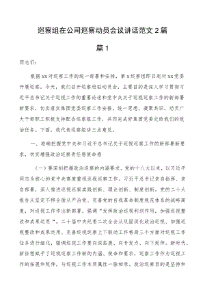 c组在公司巡c动员会议讲话企业部署2篇.docx