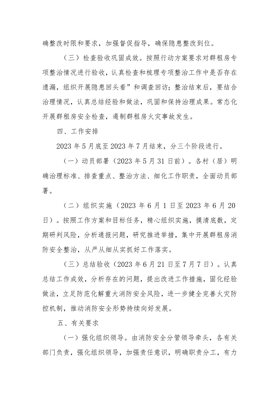 XX镇群租房消防安全专项整治行动方案 .docx_第3页