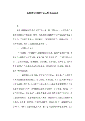 主题活动自查评估工作报告五篇.docx